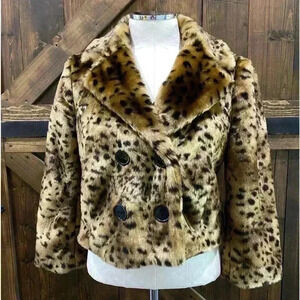 Ann Taylor Loft Faux Fur Cropped Jacket Women’s Size S